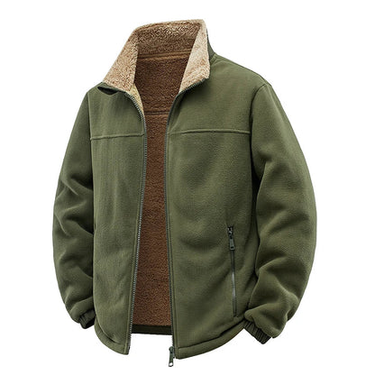 Men’s Fleece Polar Lined Hunting Jacket Multi-Pocket
