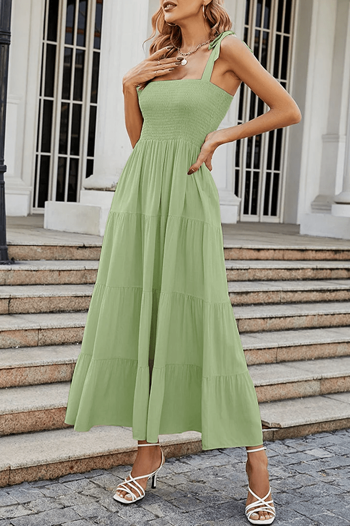 Bedrucktes Trägerkleid mit Patchwork im urbanen Stil - Livezo