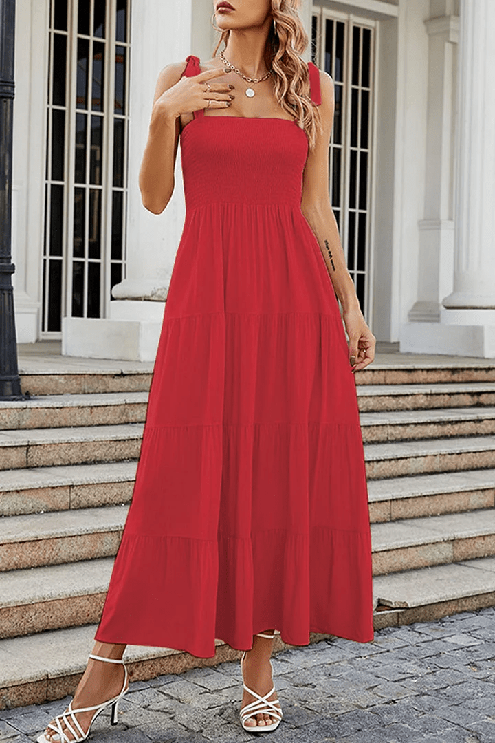 Bedrucktes Trägerkleid mit Patchwork im urbanen Stil - Livezo