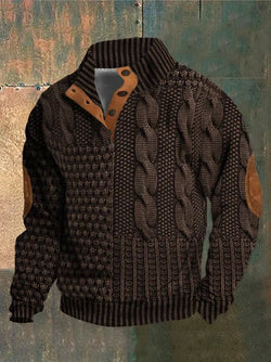 Ben - Lässiges Sweatshirt mit Retro - Druck und Knopfleiste - Livezo