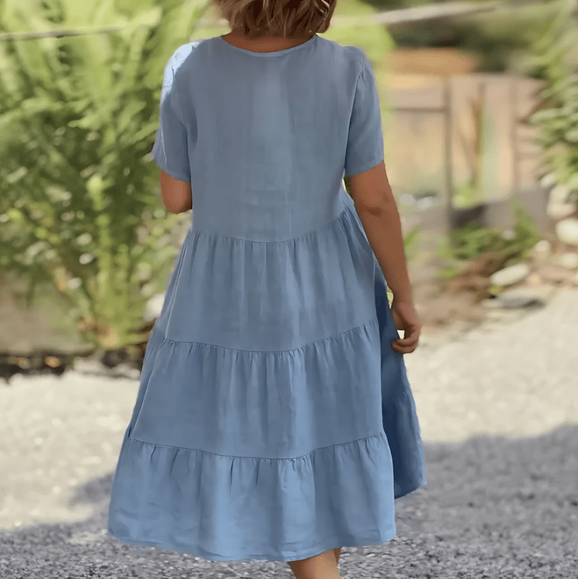 Bequemes, locker geschnittenes Trapezkleid für Damen - Livezo
