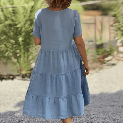 Bequemes, locker geschnittenes Trapezkleid für Damen - Livezo