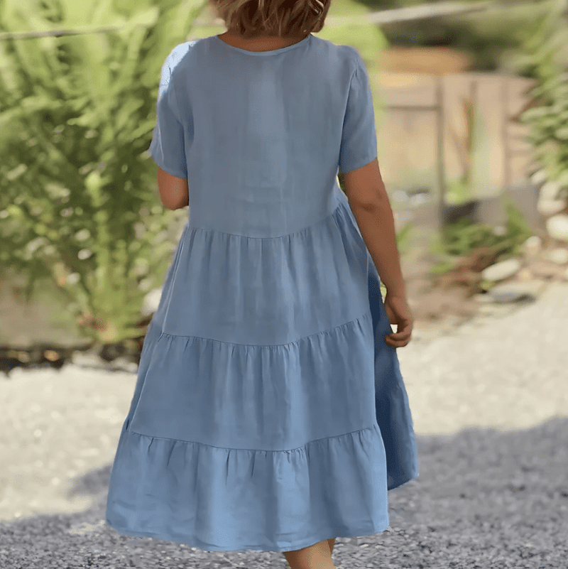Bequemes, locker geschnittenes Trapezkleid für Damen - Livezo