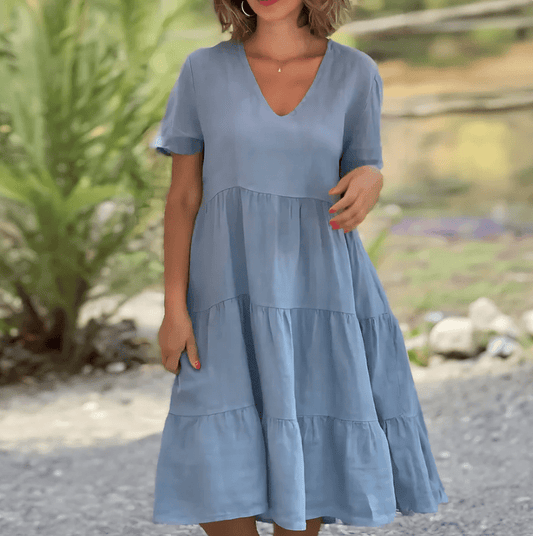 Bequemes, locker geschnittenes Trapezkleid für Damen - Livezo