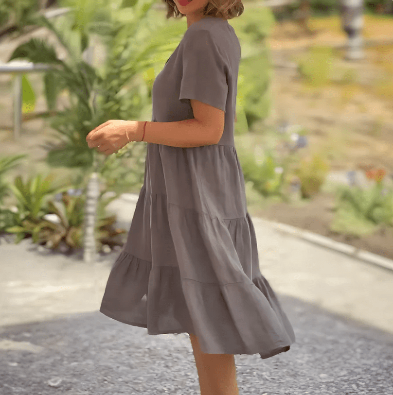 Bequemes, locker geschnittenes Trapezkleid für Damen - Livezo