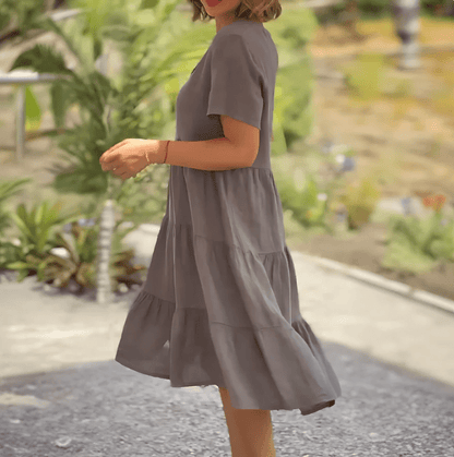 Bequemes, locker geschnittenes Trapezkleid für Damen - Livezo
