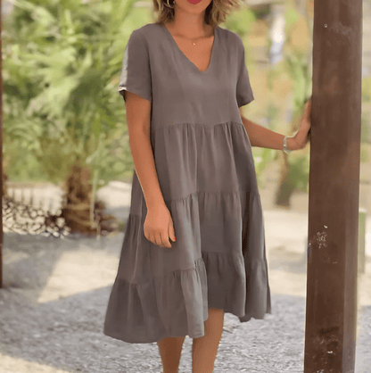 Bequemes, locker geschnittenes Trapezkleid für Damen - Livezo