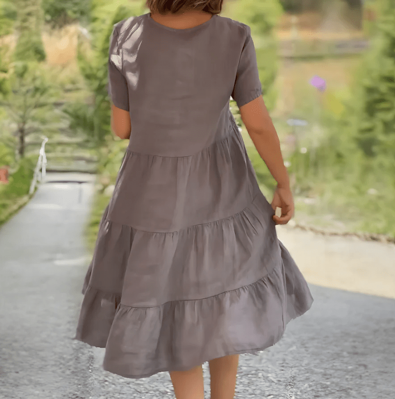 Bequemes, locker geschnittenes Trapezkleid für Damen - Livezo