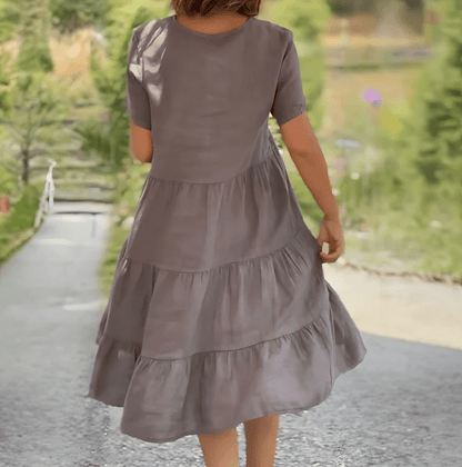 Bequemes, locker geschnittenes Trapezkleid für Damen - Livezo