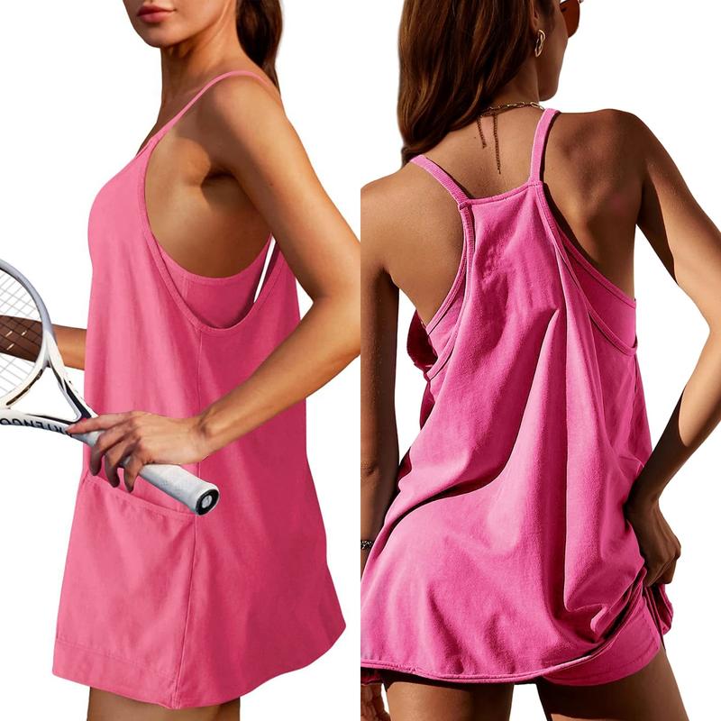 Bequemes Minikleid mit Trägern und integrierten Shorts - Livezo
