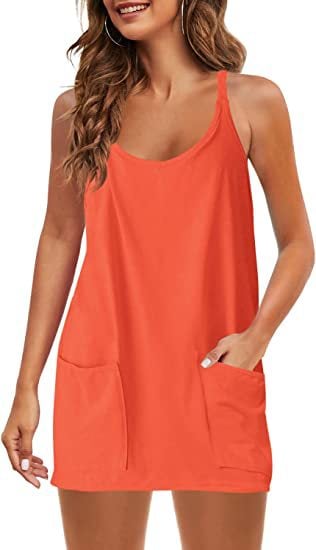Bequemes Minikleid mit Trägern und integrierten Shorts - Livezo