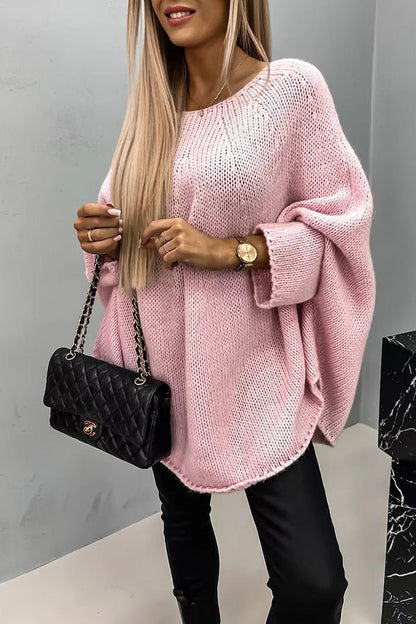 Berit - Bequemer Strickpulli mit Rundhalsausschnitt - Livezo