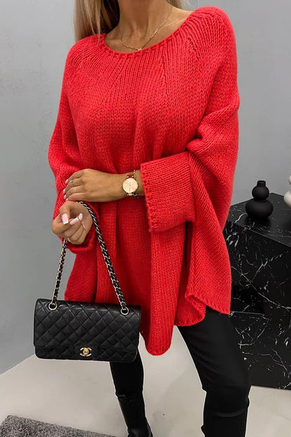 Berit - Bequemer Strickpulli mit Rundhalsausschnitt - Livezo