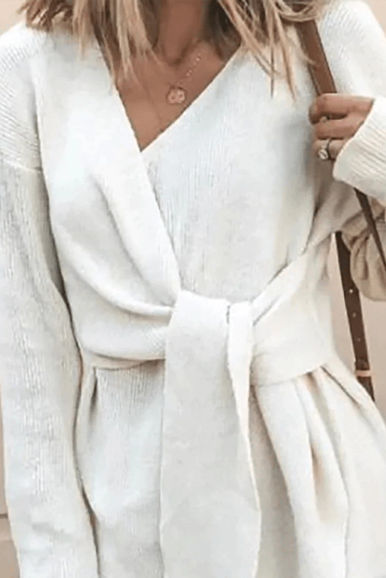 Betta - Lässige, solide Patchwork - Strickjacke - Livezo