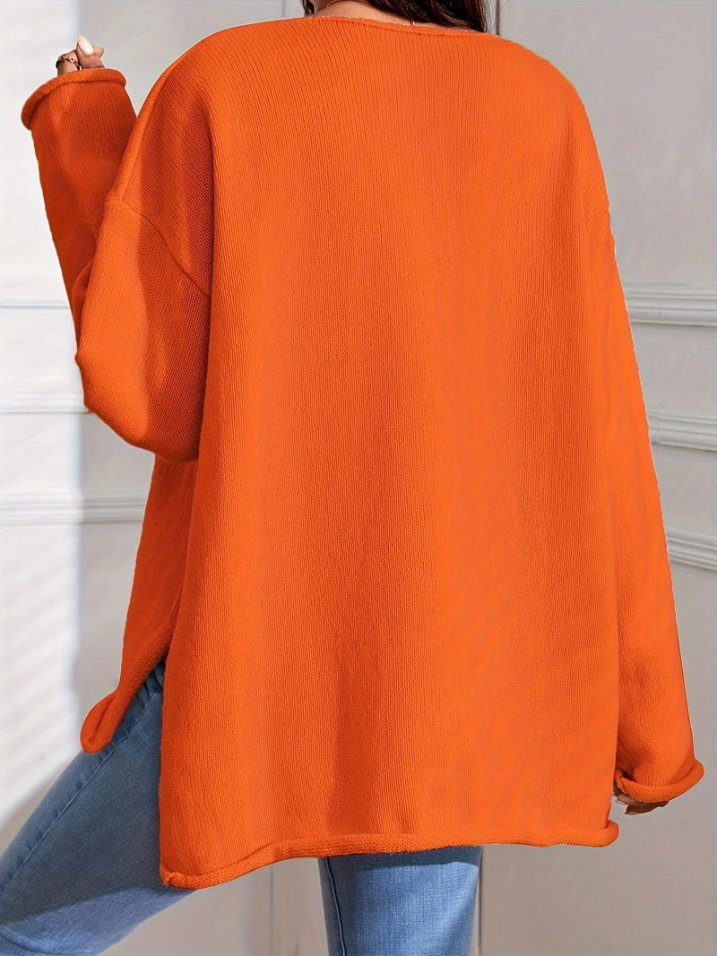 Birgit - Übergroßer Pullover mit Stehsaum - Livezo