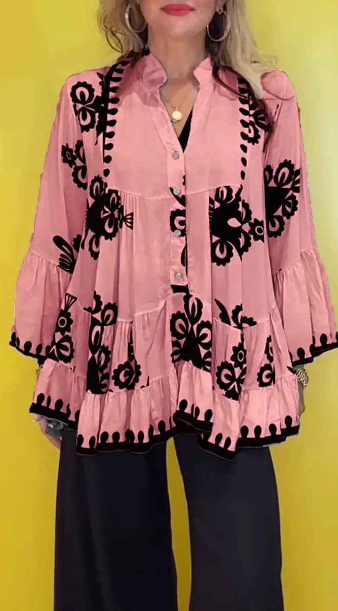 Boho Ruffle Top - Mühelose Boho - Vibes mit unserem schicken Rüschen - Top! ✨🌿 - Livezo