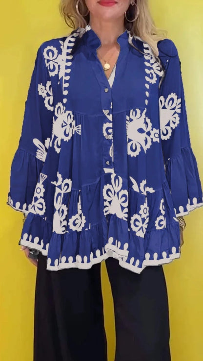 Boho Ruffle Top - Mühelose Boho - Vibes mit unserem schicken Rüschen - Top! ✨🌿 - Livezo