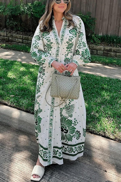 Botanical Maxi Dress - 🌿 Umarme die Natur mit Stil - Livezo