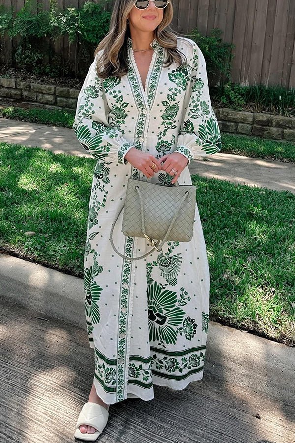 Botanical Maxi Dress - 🌿 Umarme die Natur mit Stil - Livezo
