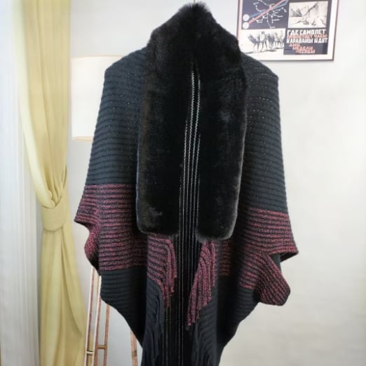 Fur Collar Shawl- Gemütliche Wärme, eleganter Stil