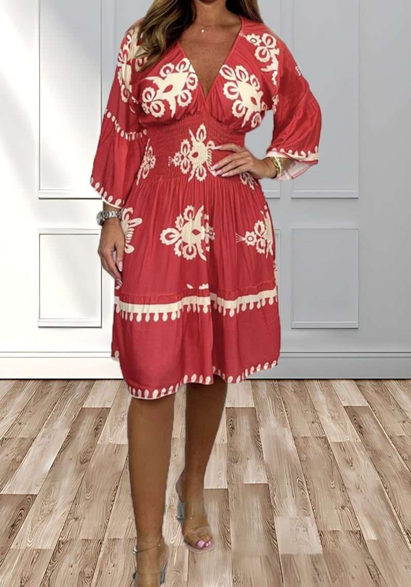 Lässiges Boho-Kleid mit lockerer Silhouette