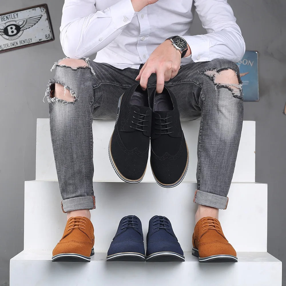 Men's Flyknit Derby Shoes Breathable Comfortable