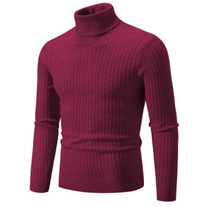 Cable Knit Turtleneck Sweater for Men - Harren Cole