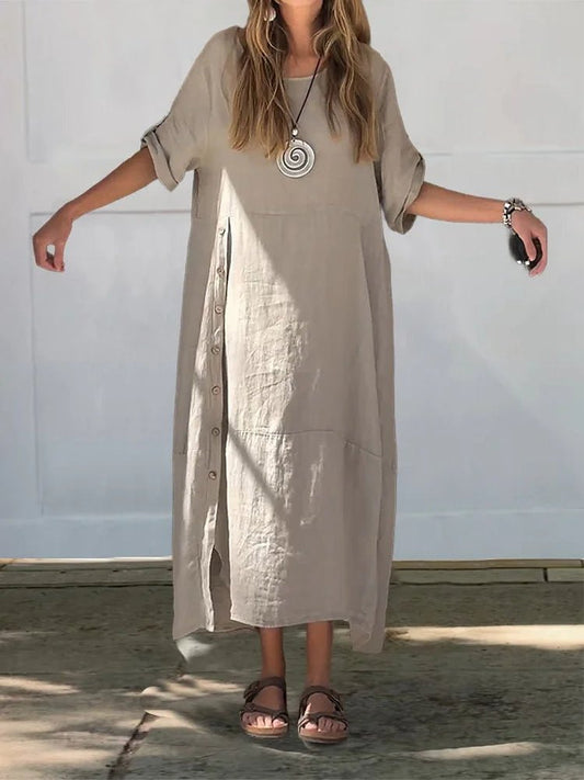 Caliste | Zeitloses Lockeres Maxi - Kleid - Livezo