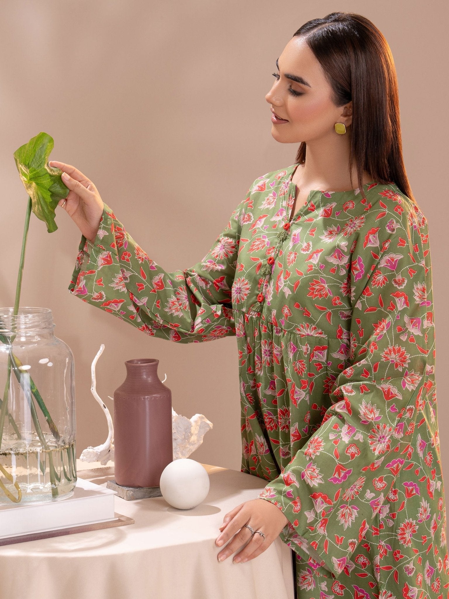 Cambric Printed Shirt (Unstitched) - Stilvoll, Leicht & Bequem - Livezo