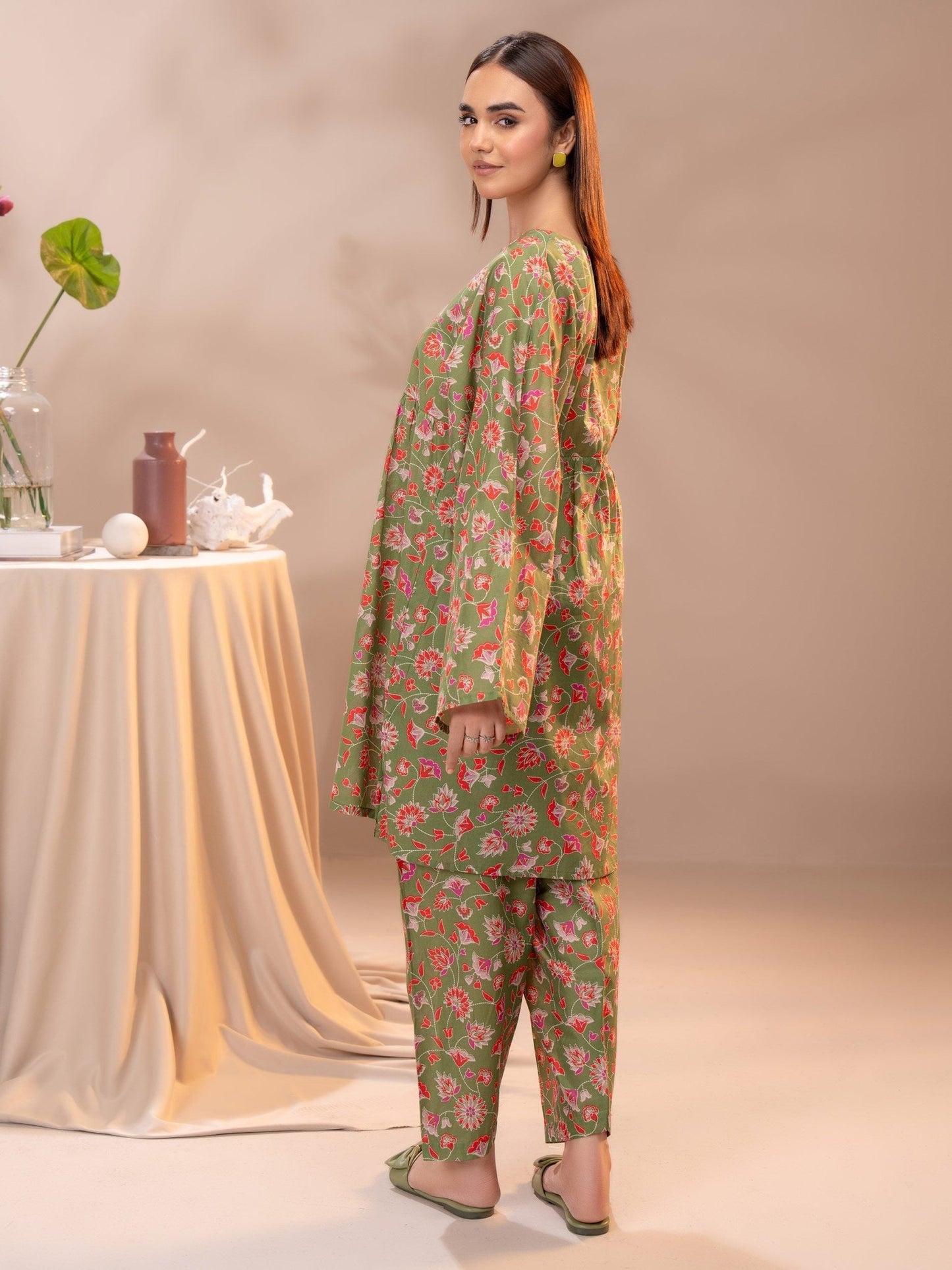 Cambric Printed Shirt (Unstitched) - Stilvoll, Leicht & Bequem - Livezo