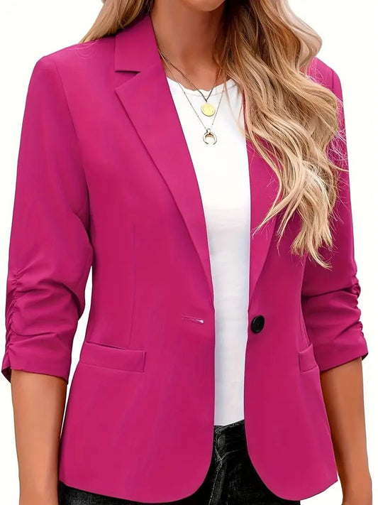 Carola - Lässiger 3/4 - Ärmel Reverskragen Blazer - Livezo