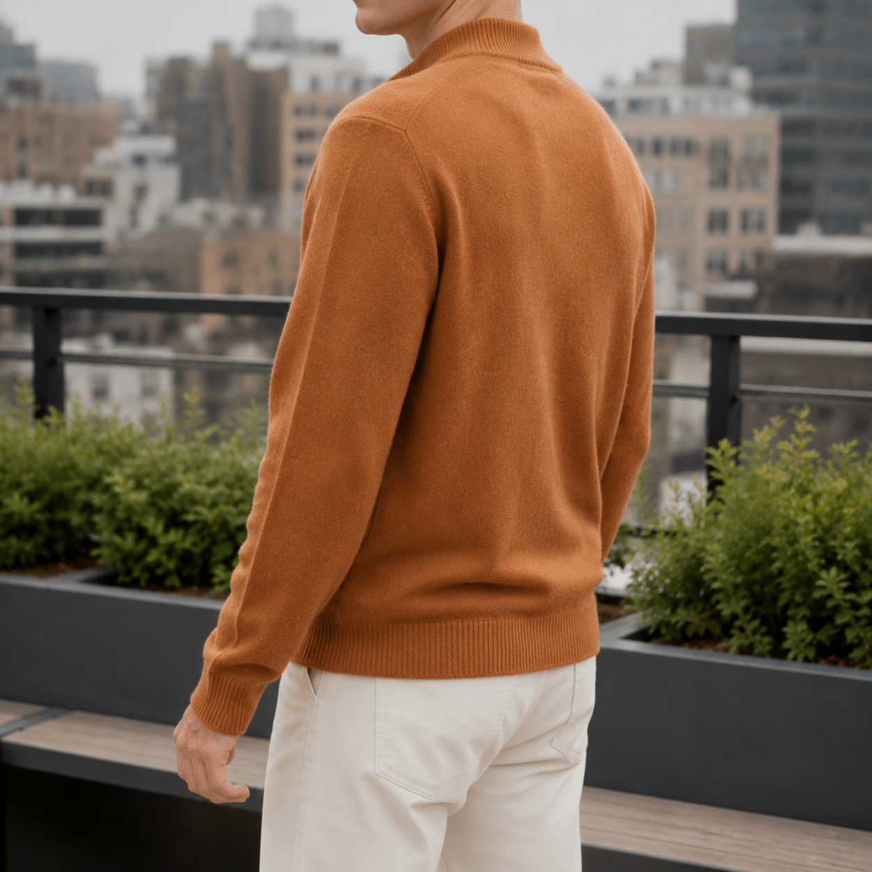 Cashmere Blend Button Front Sweater - Harren Cole