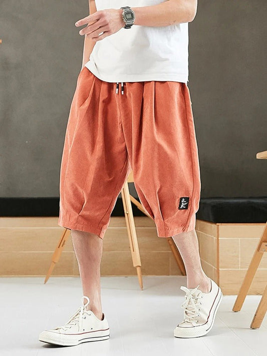 Casual Wide Leg Corduroy Shorts - Harren Cole