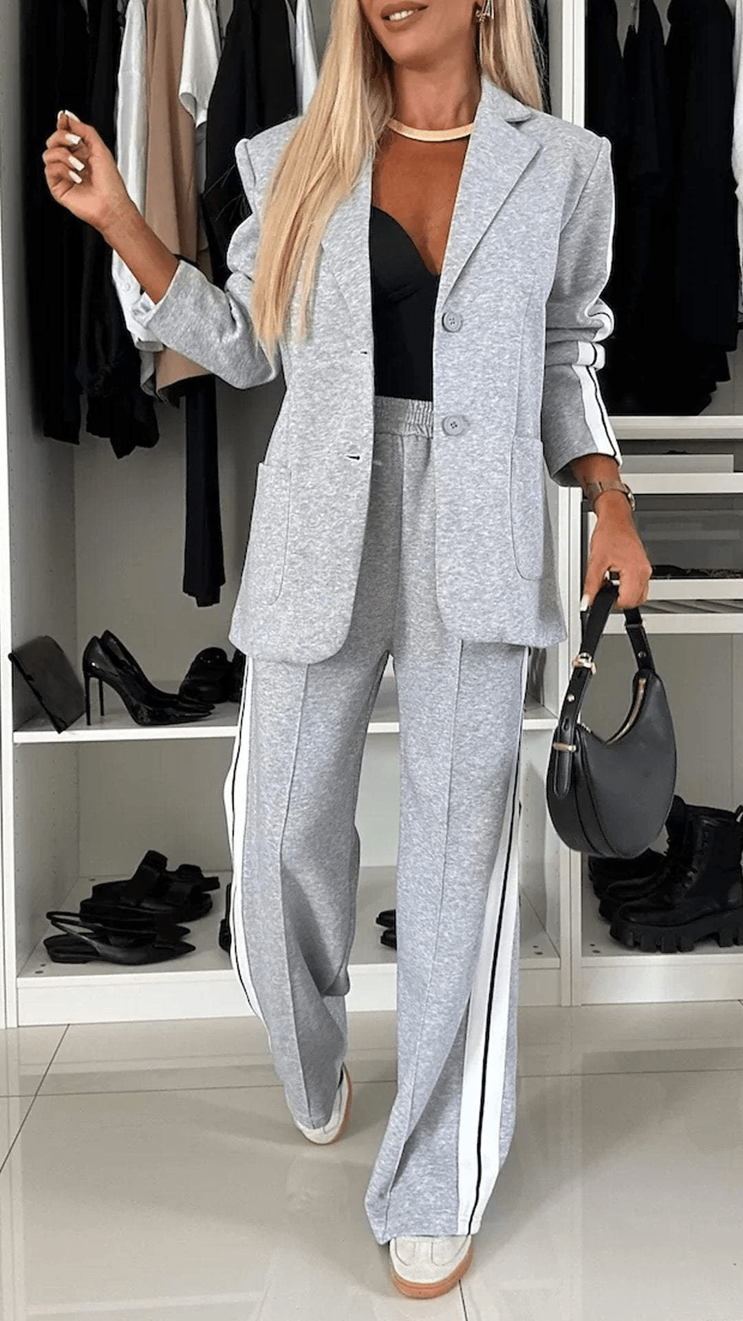 Chic maßgeschneiderter Blazer - und Hosenanzug für mühelosen Stil - Livezo