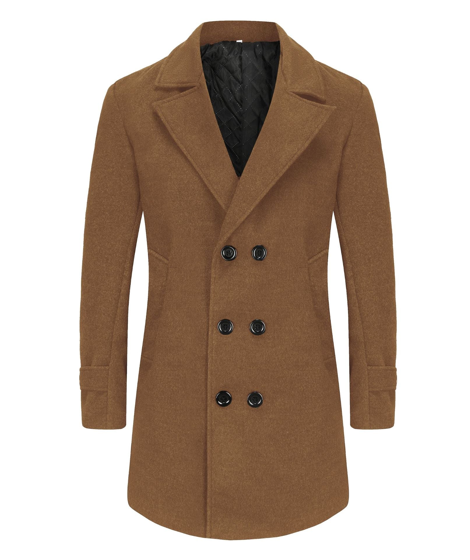 Classic Double - Breasted Wool Coat for Men - Harren Cole
