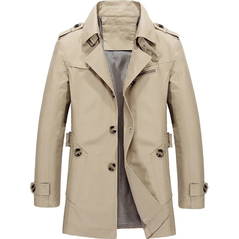Classic Men’s Trench Coat Stylish Outerwear Jacket - Harren Cole