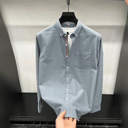 Classic Oxford Shirt with Accent Stripes - Harren Cole