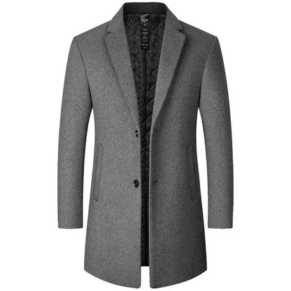 Classic Wool Coat with Quilted Lining for Men - Harren Cole