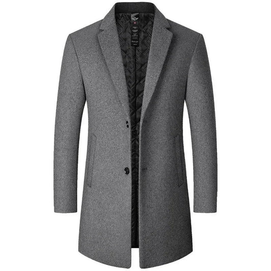 Classic Wool Coat with Quilted Lining for Men - Harren Cole