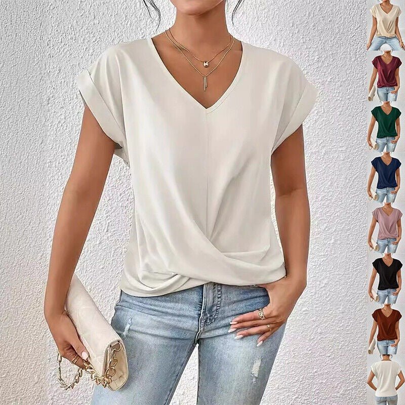 Cleo - Casual T-Shirt mit Sweetheart - Ausschnitt - Livezo