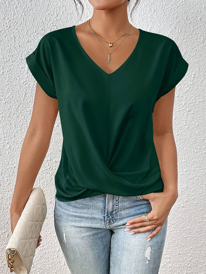 Cleo - Casual T-Shirt mit Sweetheart - Ausschnitt - Livezo