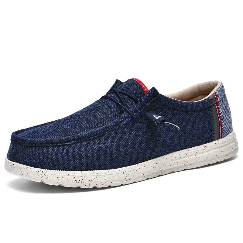Comfortable Denim Slip - On Sneakers with Contrast Details - Harren Cole
