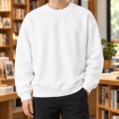 Cotton Blend Crew Neck Sweater - Harren Cole