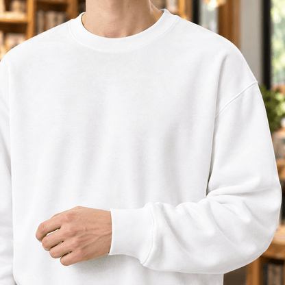 Cotton Blend Crew Neck Sweater - Harren Cole