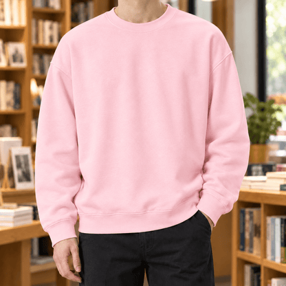 Cotton Blend Crew Neck Sweater - Harren Cole