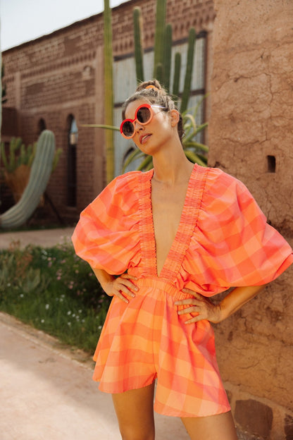 Damen Ärmelloser V - Ausschnitt Jumpsuit mit weitem Bein - Livezo