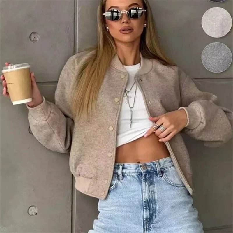 Damen Herbst Street Flight Jacke - Livezo