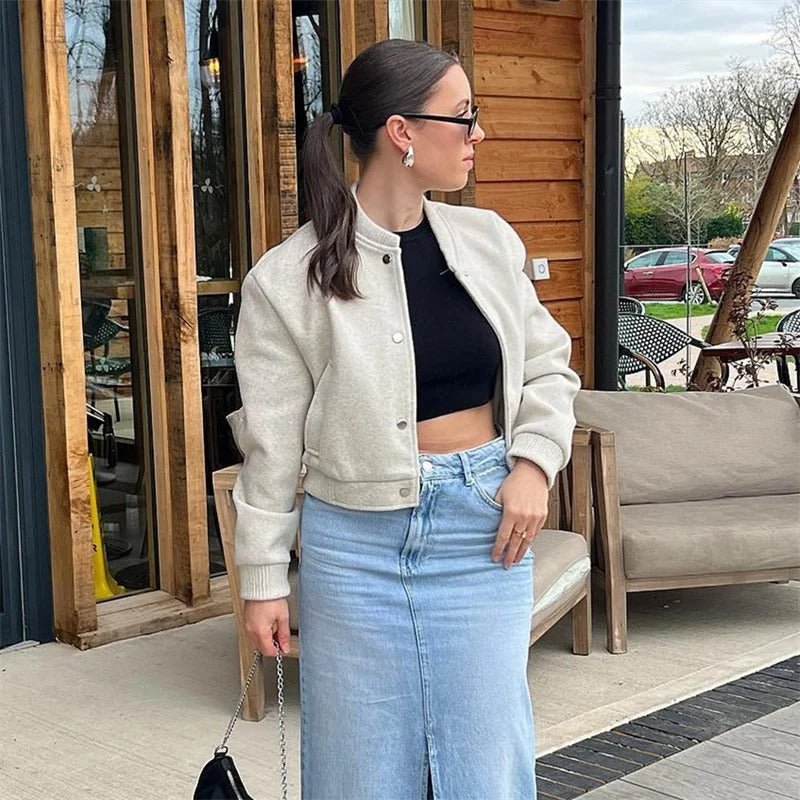 Damen Herbst Street Flight Jacke - Livezo