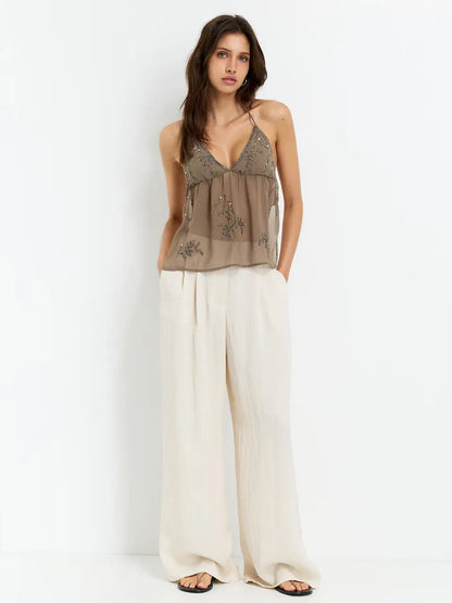 Damen Jackie Brown Neckholder - Top - Livezo