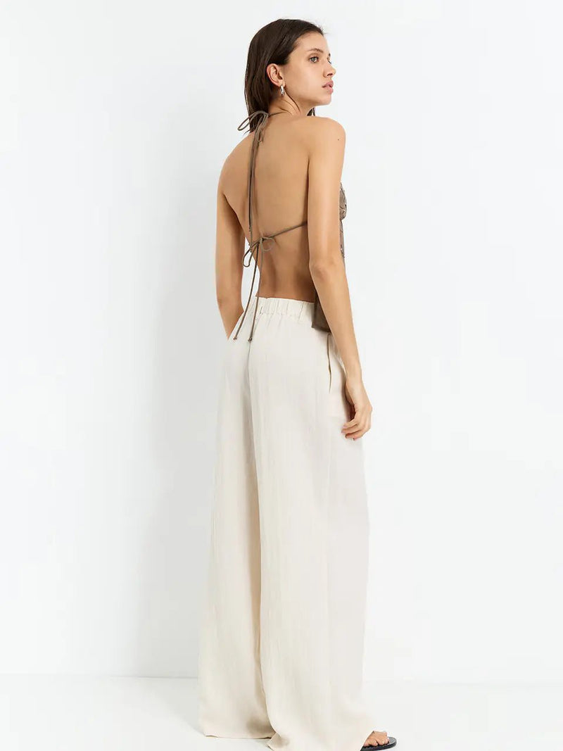 Damen Jackie Brown Neckholder - Top - Livezo